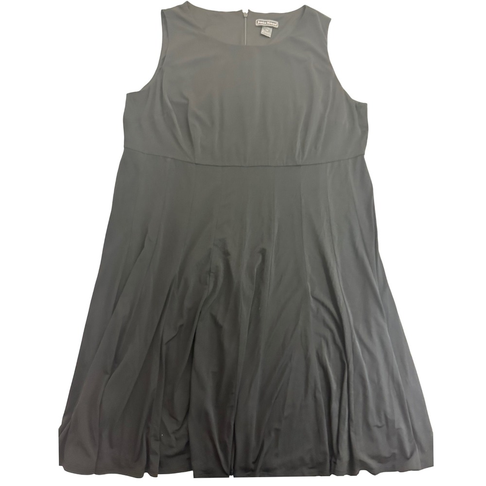 Jessica Howard Womens Plus Size‎ 20W Black Dress Sleeveless Fit & Flare Casual